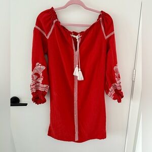 Maje Ramette Linen Dress